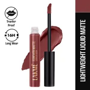 Lakme Forever matte liqiud lipstick , 16 hr lipstick lonlasting & transferproof nude dream - 5.6 ml